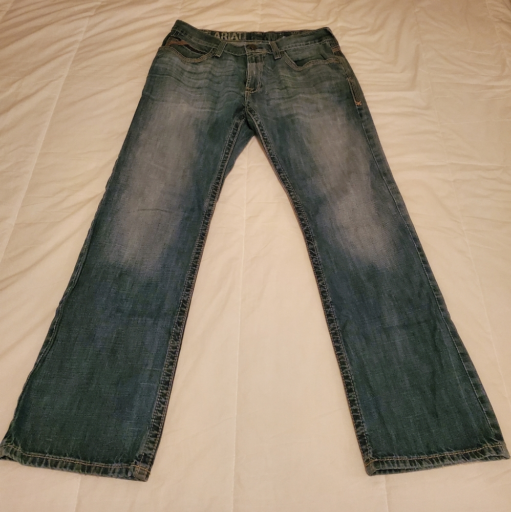 Mens 33x34 Ariat M4 Low Rise Boot Cut Jeans